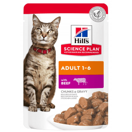 Hill's Science Plan Adult Beef влажный корм для кошек ГОВЯДИНА, пауч
