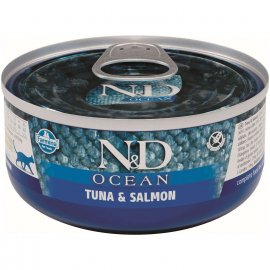 Farmina (Фармина) N&D Grain Free Ocean Tuna & Salmon влажный беззерновой корм для кошек ТУНЕЦ и ЛОСОСЬ Farmina (Фармина) N&D Grain Free Ocean Tuna & Salmon влажный беззерновой корм для кошек ТУНЕЦ и ЛОСОСЬ