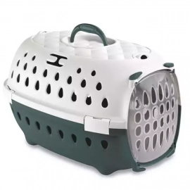 Stefanplast (Стефанпласт) TRAVEL CHIC переноска для тварин, ПЛАСТИК білий / смарагдовий