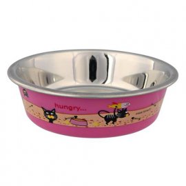 Trixie (Тріксі) МИСКА НЕРЖАВЕЮЧА СТАЛЬ І ПЛАСТИК для котів, 250 мл