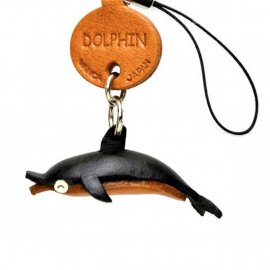 Vanca ДЕЛЬФИН, 3D брелок на мобильный, натуральная кожа (46304)