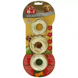 8in1 (8 в 1) DELIGHTS RINGS Жевательные кольца с мясом - лакомства для собак