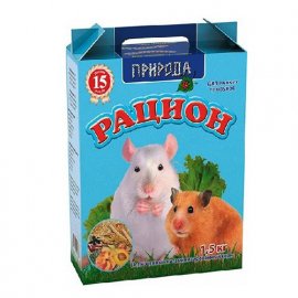 Рацион - Корм для мелких грызунов 1,5 кг