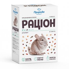 Рацион - Корм для шиншилл и других экзотических грызунов, 1,5 кг
