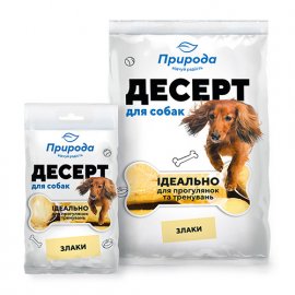 Природа ПЕЧЕНЬЕ-ДЕСЕРТ ЗЛАКИ, натуральное лакомство для собак, 550 г