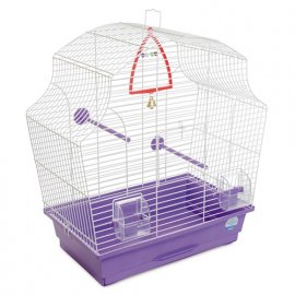 Природа Мери - Клетка для мелких декоративных птиц порошковое покрытие, белый/фиолетовый