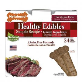 Nylabone (Нилабон) HEALTHY EDIBLES FILET MIGNON (ХЕЛЗИ ЕДИБЛЗ ВКУС МИНЬОН БЕЗЗЕРНОВОЙ) лакомство для собак