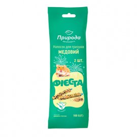 Природа ФИЕСТА КОЛОСОК МЕДОВЫЙ лакомство для грызунов 1 уп. (2 шт.) 100 г