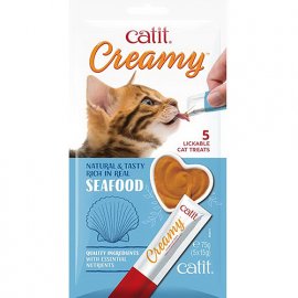 Hagen Catit CREAMY SEAFOOD кремоподібні ласощі для котів МОРЕПРОДУКТИ