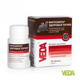 Veda Фитоэлита «Здоровые почки» таблетки для собак и кошек
