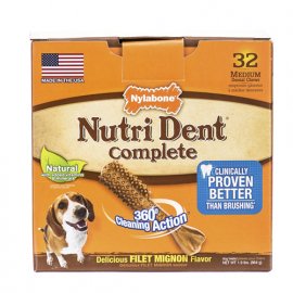Nylabone (НИЛАБОН) Nutri Dent Filet Mignon Жевательное лакомство для чистки зубов для собак, вкус филе миньон для собак