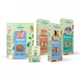 Природа Набор для кроликов (корм + лакомства + минеральный камень)