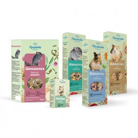 Природа Набор для шиншилл (корм + лакомства + минеральный камень)