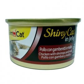 Gimcat (Джимкет) SHINY CAT JELLY (КУРКА & КРЕВЕТКА та СОЛОД в ЖЕЛЕ) консерви для котів