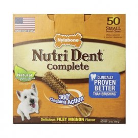 Nylabone (Нилабон) NUTRI DENT FILET MIGNON SMALL (НУТРИ ДЕНТ СМОЛ ЧИСТКА ЗУБОВ ВКУС МИНЬОН) лакомство для собак