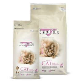 BonaCibo ADULT LIGHT & STERILISED сухий корм для стерилізованих кішок КУРКА ТА РИС
