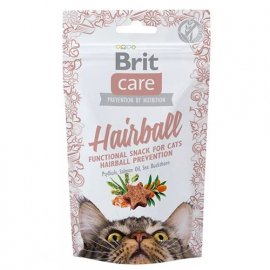 Brit Care Cat Snack Hairball Duck, Psyllium, Salmon Oil & Sea BackThorn лакомства для выведения шерсти из желудка кошек УТКА