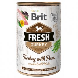 Brit Fresh Dog Turkey & Pea консервы для собак ИНДЕЙКА и ГОРОХОМ