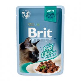 Brit Premium Cat Beef Fillets in Gravy консерви для котів ФІЛЕ ЯЛОВИЧИНИ В СОУСІ