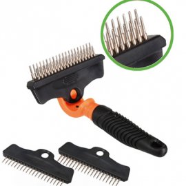 Camon (Камон) Граблі для шерсті собак та кішок 3в1 - інструменти для грумінгу