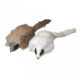 CAMON Игрушка для кошек мышка длинношерстная меховая натуральная