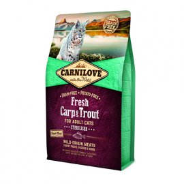Carnilove FRESH CARP & TROUT STERILISED беззерновой корм для стерилизованных кошек и котов КАРП и ФОРЕЛЬ