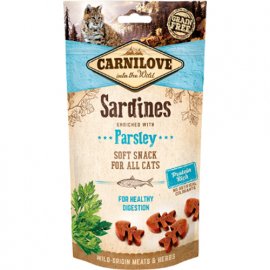 Carnilove SARDINES & PARSLEY лакомство для здорового пищеварения кошек САРДИНА И ПЕТРУШКА