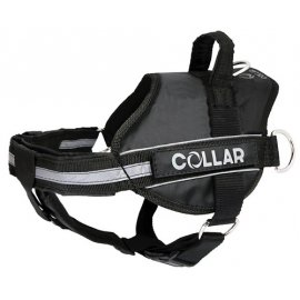 Collar POLICE Регулируемая шлея для собак, черный