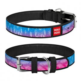 Collar WAUDOG ЛОВЕЦ СНОВ кожаный ошейник для собак, черный