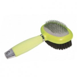 Croci Пуходерка-щітка 2 в 1 для собак, силіконова ручка