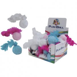 Croci (Крочі) М'ЯЧ хутряний З ПЕРОМ іграшка для кішок, 6 см