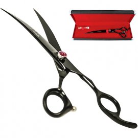 Davis MAJUTSU TITANIUM CURVED изогнутые ножницы для стрижки собак
