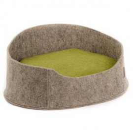 Природа БАЛИ лежак из войлока для котов и маленьких собак, коричневый