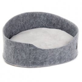 Природа БАЛИ лежак из войлока для котов и маленьких собак, серый