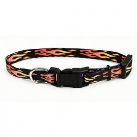 Coastal (Костал) Li'l Pals ошейник для собак, нейлон, черный, пламя