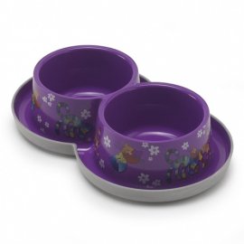 Moderna Trendy Dinner Friends Forever Миска пластикова подвійна для кішок, фіолетовий