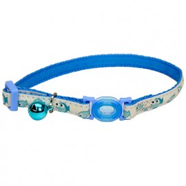 Coastal FASHION SAFE COLLAR светящийся безопасный ошейник для котов, голубая рыбка