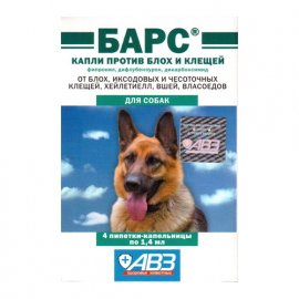 АВЗ БАРС краплі для собак від бліх та кліщів