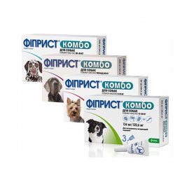 Krka FIPRIST COMBO SPOT-ON (ФІПРИСТ КОМБО ВІД БЛОХ І КЛІЩІВ) краплі на холку для собак