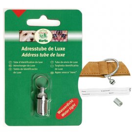 Flamingo ADRESSTUBE DELUXE ID TAG брелок адресник для кошек и собак, хромированный