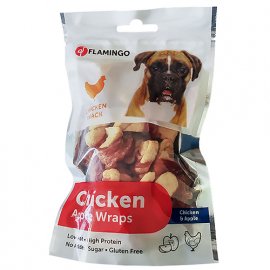 Flamingo Chicken Snack Apple Wrap лакомство из яблок и куриного мяса