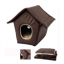 Flamingo COSY COTTAGE BROWN домик трансформер для кошек и собак малых пород