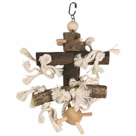 Flamingo HANGER WOOD WITH PINBALL подвесная игрушка в клетку для птиц