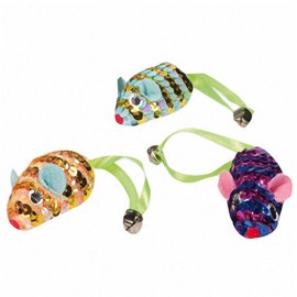 Flamingo MOUSE SPIRAL іграшка для кішок, спіральна мишка з м'ятою