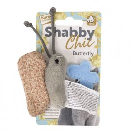 Flamingo SHABBY CHIC BUTTERFLY іграшка для кішок метелик, з котячою м'ятою