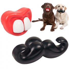 Flamingo TOY RUBBER MOUSTACHE MOUTH игрушка для собак УСЫ/РОТ