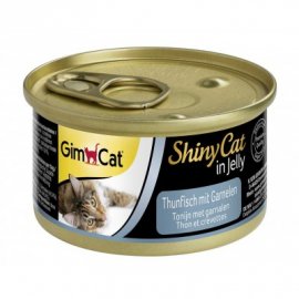 Gimcat Shiny Cat in jelly (ТУНЕЦЬ З КРЕВЕТКАМИ В ЖЕЛЕ) консерви для котів