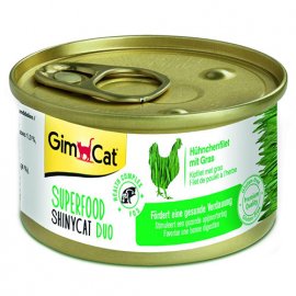 Gimcat SUPERFOOD консервы для котов, КУРИЦА С ТРАВОЙ