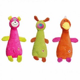 GimDog Fluo Friends ЗВЕРУШКА игрушка для собак с пищалкой, 24,8 см