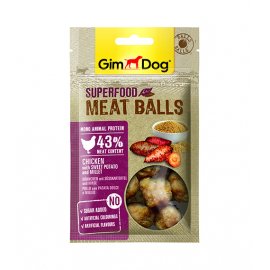 Gimdog Superfood мясные шарики для собак Курица с бататом и просом